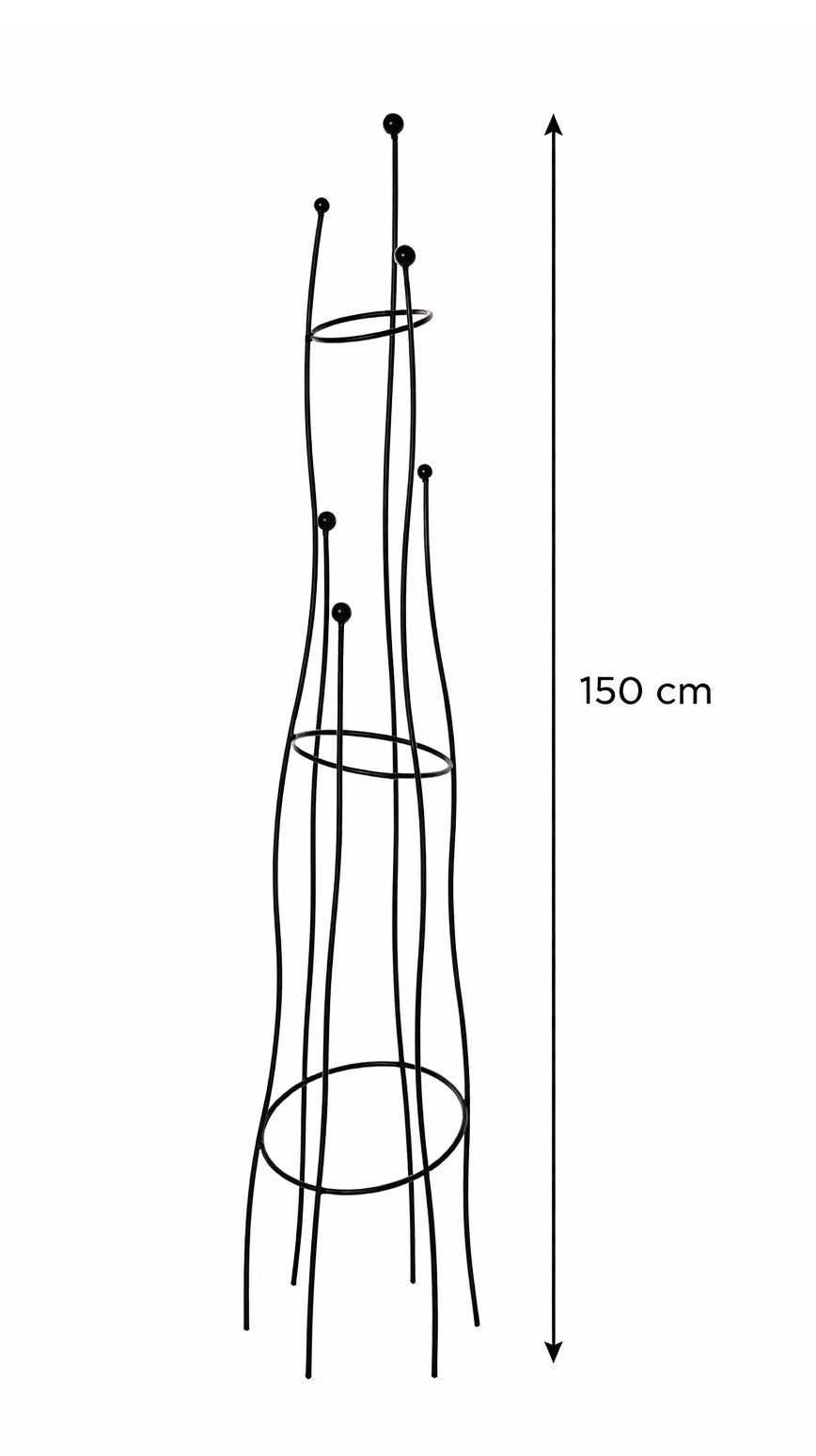 Handmade Garden Obelisk - Modern Black Metal Plant Support for Climbers