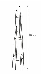 Handmade Garden Obelisk - Modern Black Metal Plant Support for Climbers