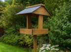 Wooden Bird Tables - Real Slate Roof British Garden Feeders