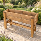 Elevated Wooden Garden Grower 90cm - Raised Planting Trough on Legs