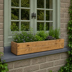 Wooden Window Boxes – Handmade Outdoor Timber Planter Troughs for Flowers, Herbs, Patios & Gardens – Fully Assembled