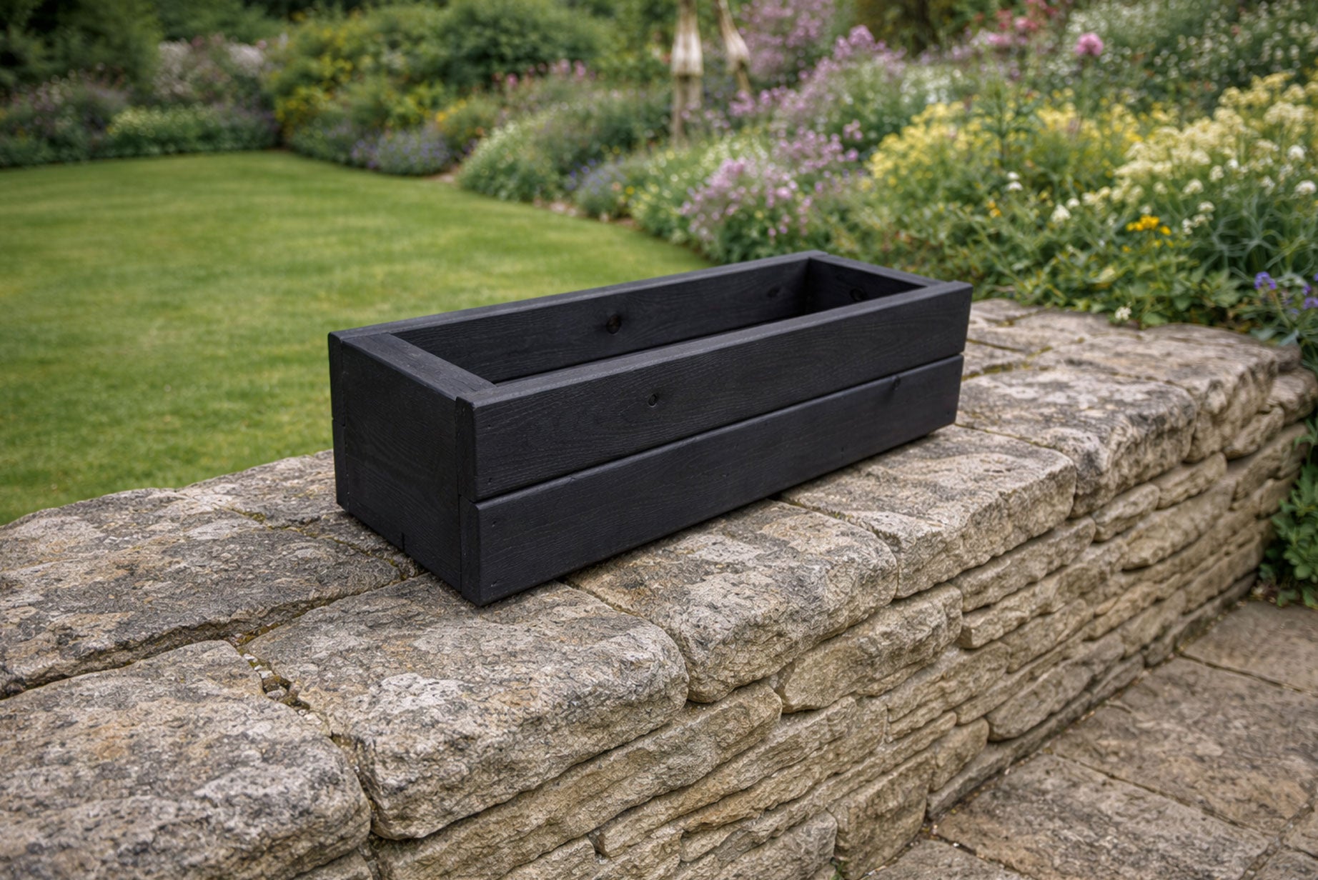 Premium Wooden Balcony Planter - Ready Assembled Herb & Flower Box