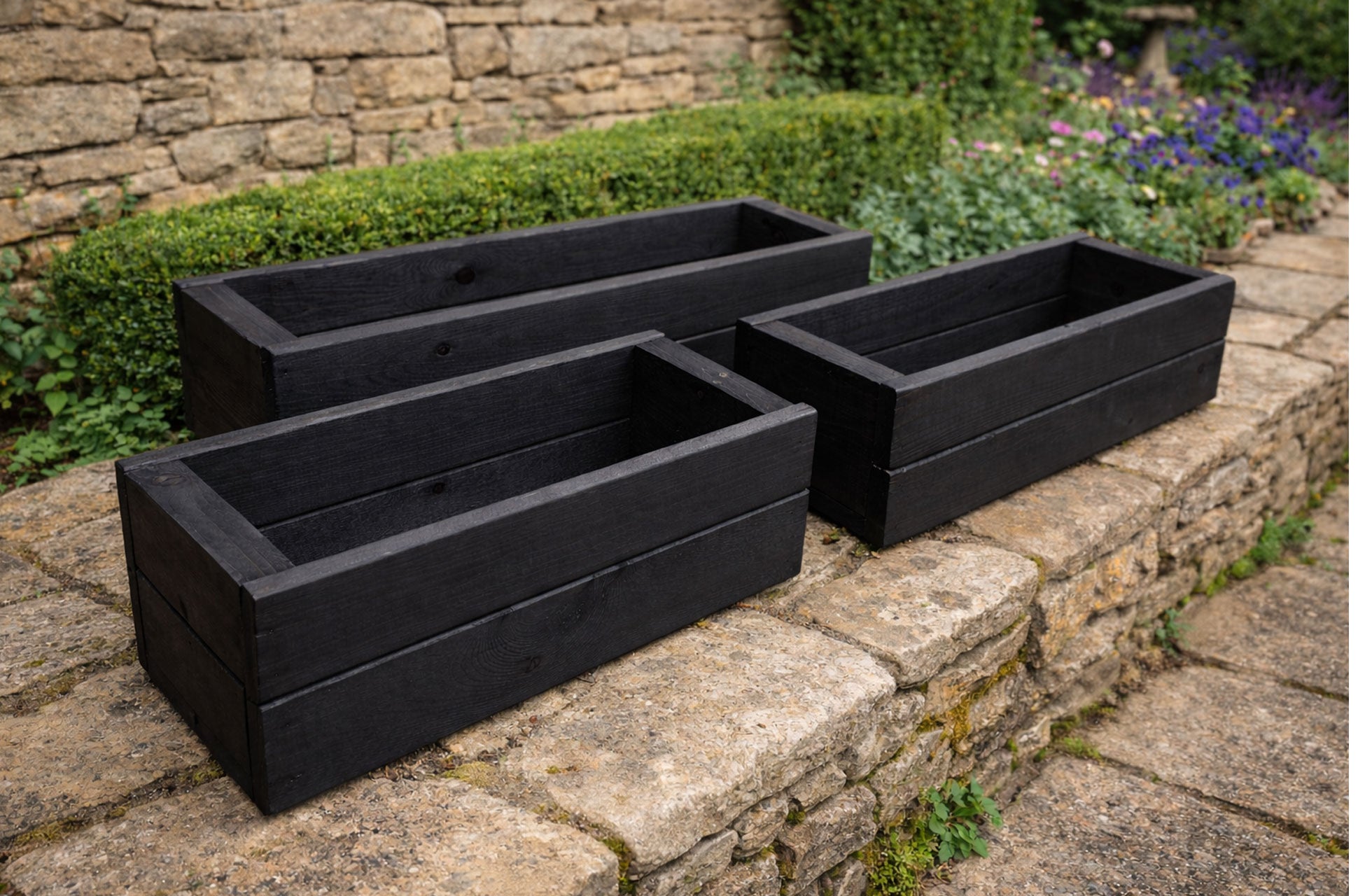 Premium Wooden Balcony Planter - Ready Assembled Herb & Flower Box