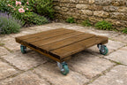 Solid Timber Plant Pot Stand with Wheels - Planter Plant Caddy 3 Sizes