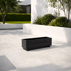 Modern Black Wooden Window Box Planters - Fully Assembled Timber Troughs