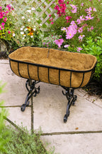 Metal Raised Planter on Legs - Outdoor Garden Container with Coco Liner