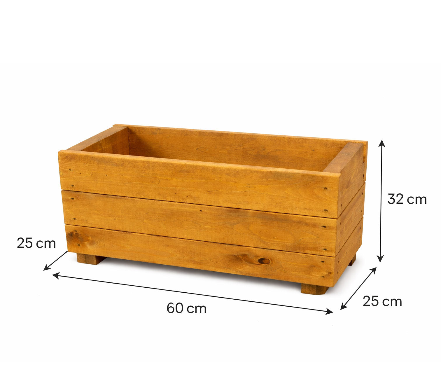 Rustic Wooden Planters Twin Pack - Fully Assembled Outdoor Garden Container Boxes
