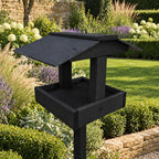 Wooden Garden Bird Table – Sturdy Freestanding Bird Feeder Coverdale Black Design