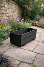 Addingham Outdoor Wooden Plant Planters Black