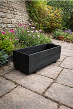 Addingham Outdoor Wooden Plant Planters Black
