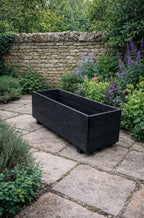 Addingham Outdoor Wooden Plant Planters Black