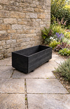 Addingham Outdoor Wooden Plant Planters Black