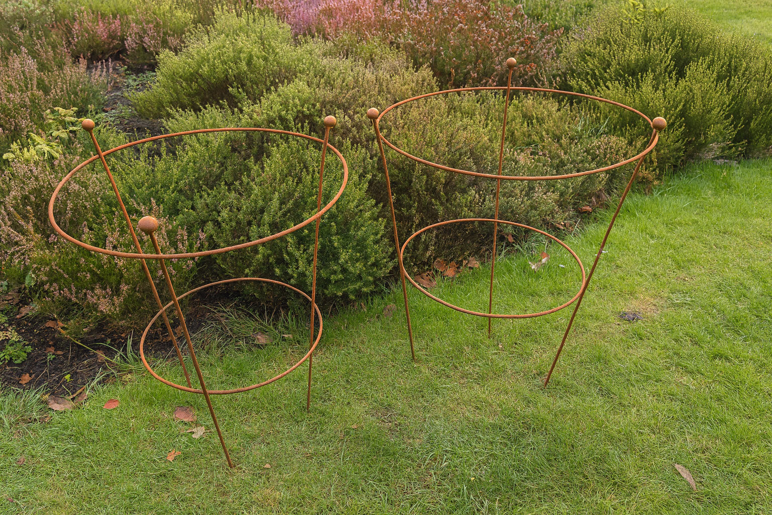 Peony Conical Support Ring Grow Through Perennial Plant Holders Pack of 2