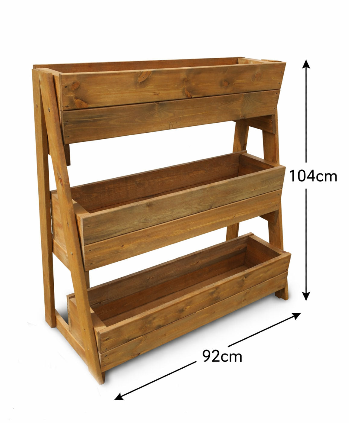 Handcrafted Tiered Wooden Garden Planter - Ideal for Strawberries, Herbs & Flowers