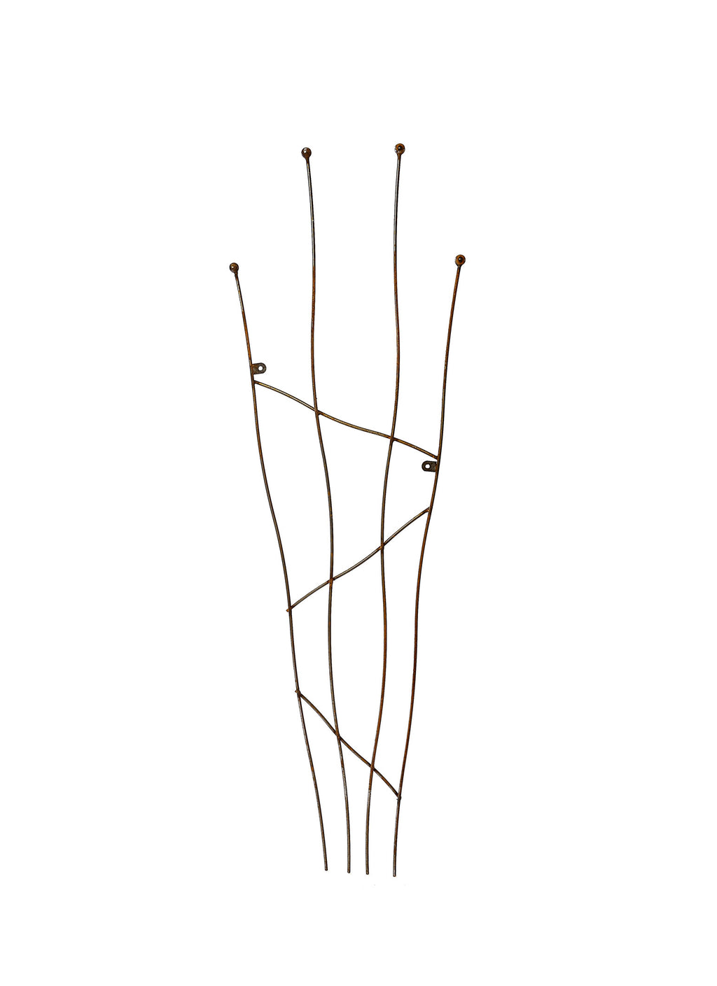 Metal Garden Trellis for Climbing Plants - Strong Steel Wall Support - Black or Rust