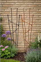 Metal Garden Trellis for Climbing Plants - Strong Steel Wall Support - Black or Rust