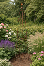 Handcrafted Steel Climbing Plant Support Obelisks - Available in 3 Sizes