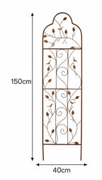 Garden Trellis Panel Vintage Rust Coating for Climbing Plants
