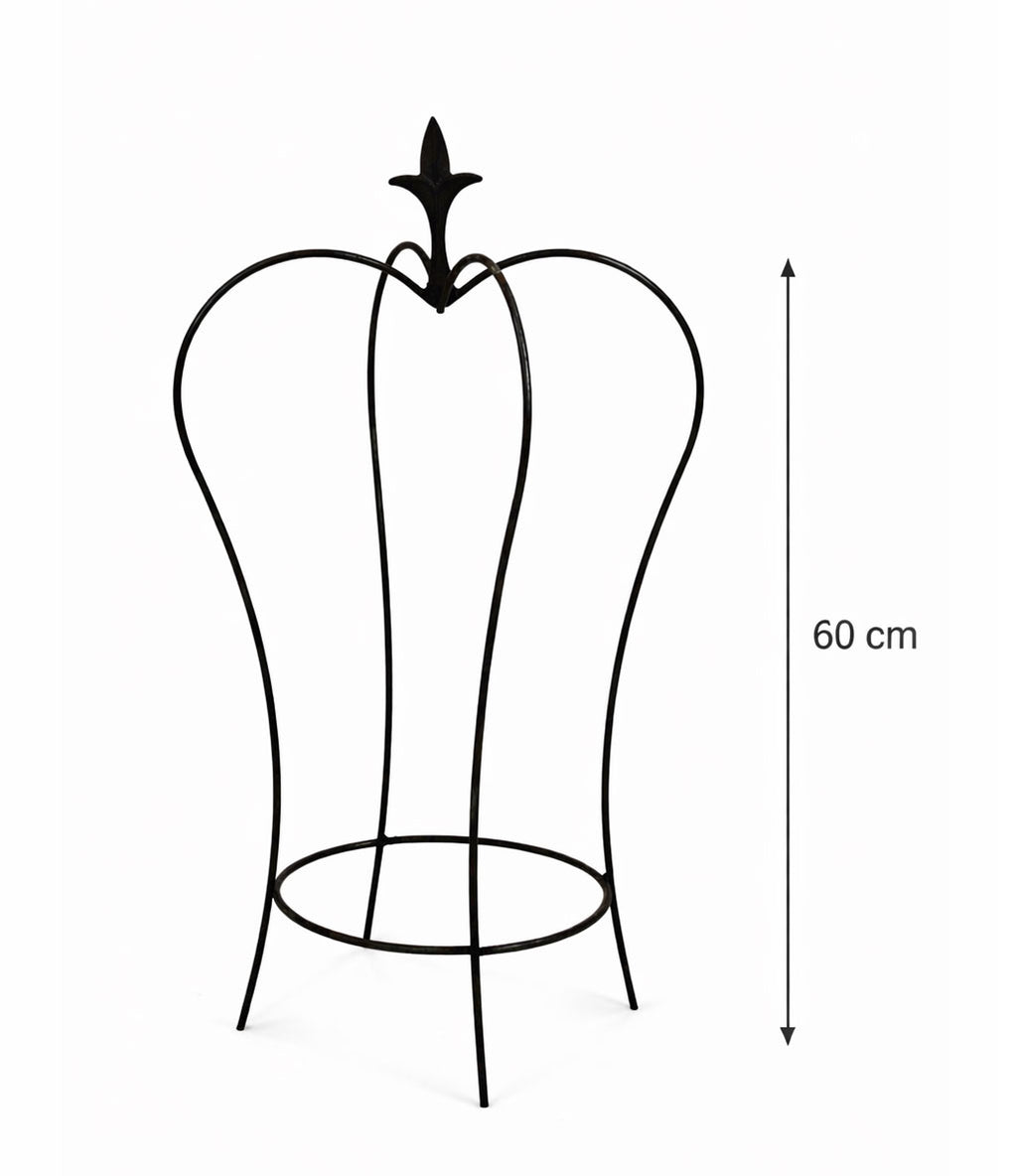Heavy Duty Metal Plant Support 60cm – Black Garden Plant Support for Climbing Plants and Planters