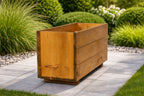 Rustic Wooden Planters Twin Pack - Fully Assembled Outdoor Garden Container Boxes
