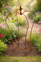 Heavy Duty Metal Plant Support 60cm – Rustic Garden Plant Support for Climbing Plants and Pots