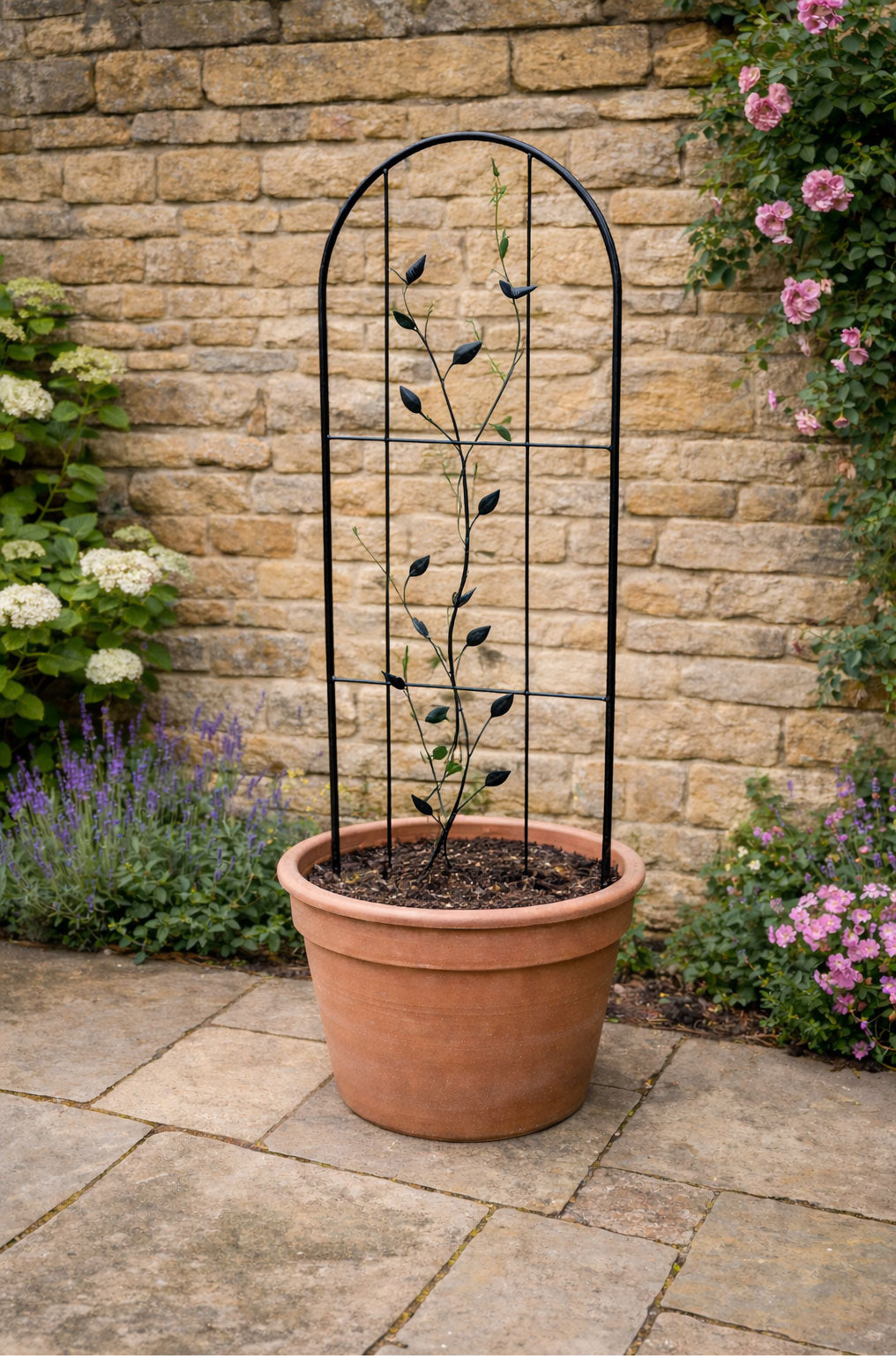 Outdoor Garden Trellis for Climbing Plants - Decorative Metal Plant Support