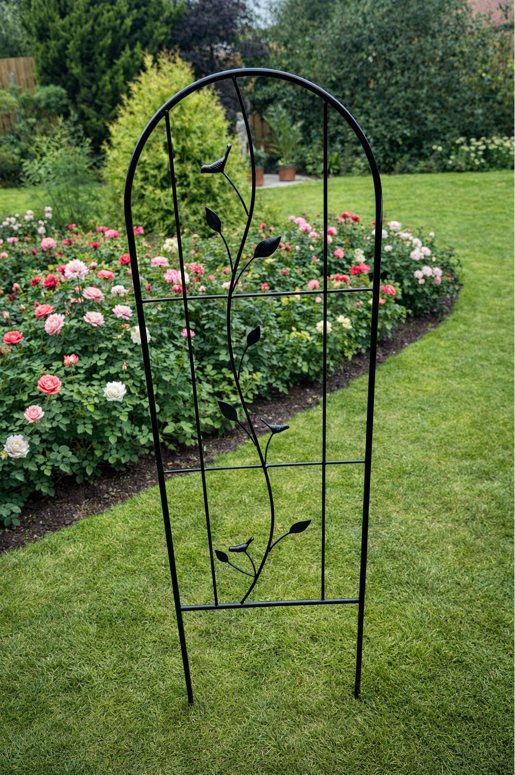 Outdoor Garden Trellis for Climbing Plants - Decorative Metal Plant Support