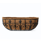 Twin Pack Metal Wall Planters with Coco Liners Wall Mounted Garden Window Boxes Medium