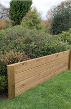 Premium Wooden Garden Edging - Timber Lawn & Flower Bed Border
