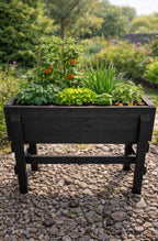 Elevated Wooden Planter Box Stand Large Raised Garden Bed for Growing Vegetables Herbs Flowers Outdoor Planter