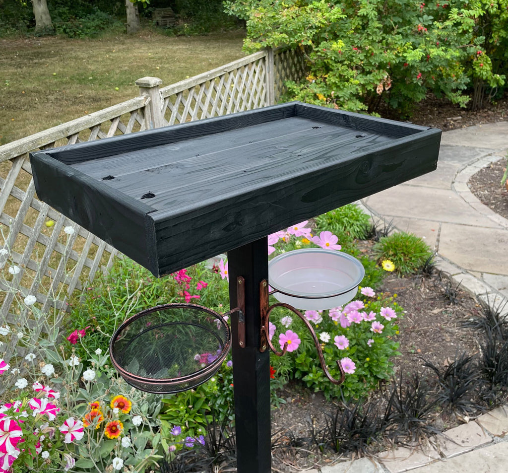 Outdoor Bird Table Feeding Station Kit, Wooden Bird Feeding