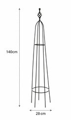 Premium Metal Garden Obelisk 140cm Plant Support Frame for Garden Beds and Borders