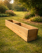 Wooden Garden Planters Heavy Duty Handmade Trough Planters for Flowers and Shrubs - Available in 5 Sizes