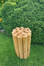 Heavy-Duty 70mm Half-Round Timber Log Roll – Flexible Garden Border & Lawn Edging