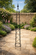 Garden Obelisk Trellis Plant Support - Metal Climbing Frame for Roses & Climbing Plants 200cm, 160cm & 120cm Sizes