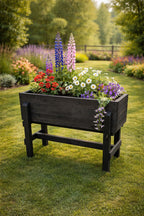 Elevated Wooden Planter Box Stand Large Raised Garden Bed for Growing Vegetables Herbs Flowers Outdoor Planter