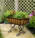 Metal Raised Planter on Legs - Outdoor Garden Container with Coco Liner