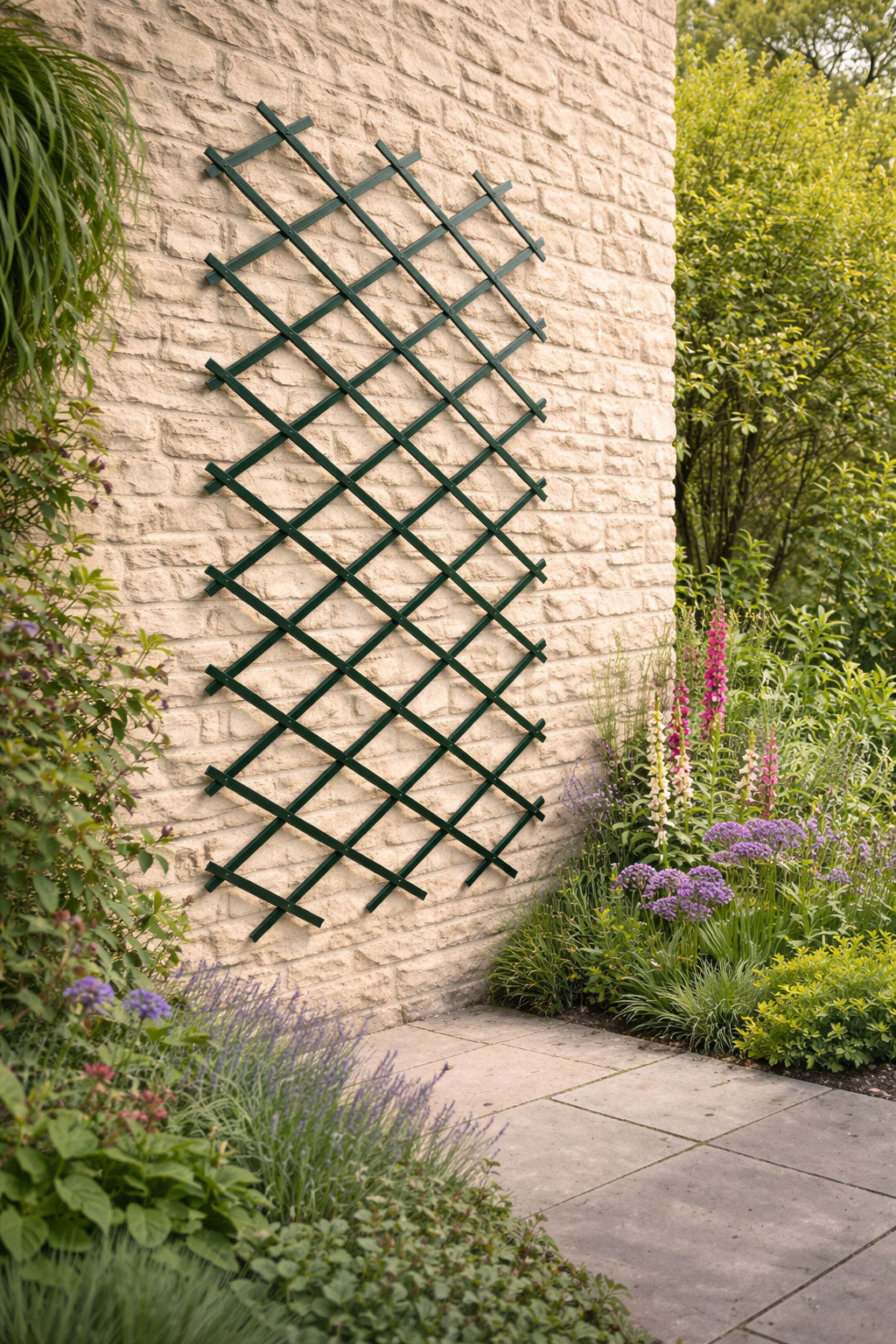 Expandable Plastic Trellis for Climbing Plants Adjustable Garden Support Frame Green Durable  for Vegetables and Flowers