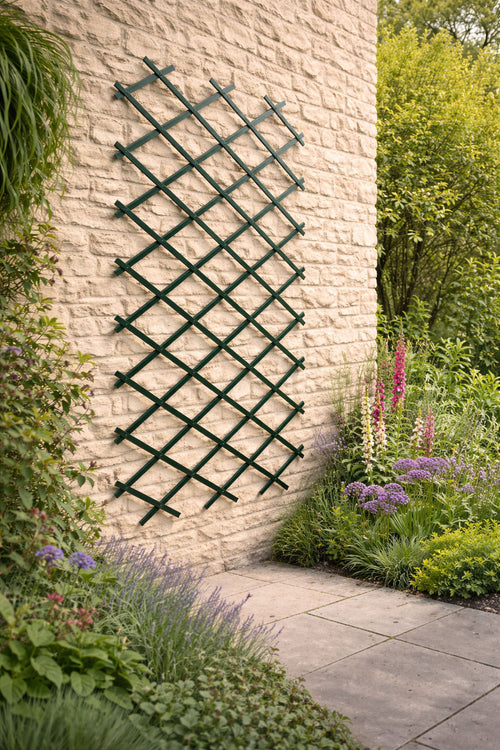 Expandable Plastic Trellis for Climbing Plants Adjustable Garden Support Frame Green Durable  for Vegetables and Flowers