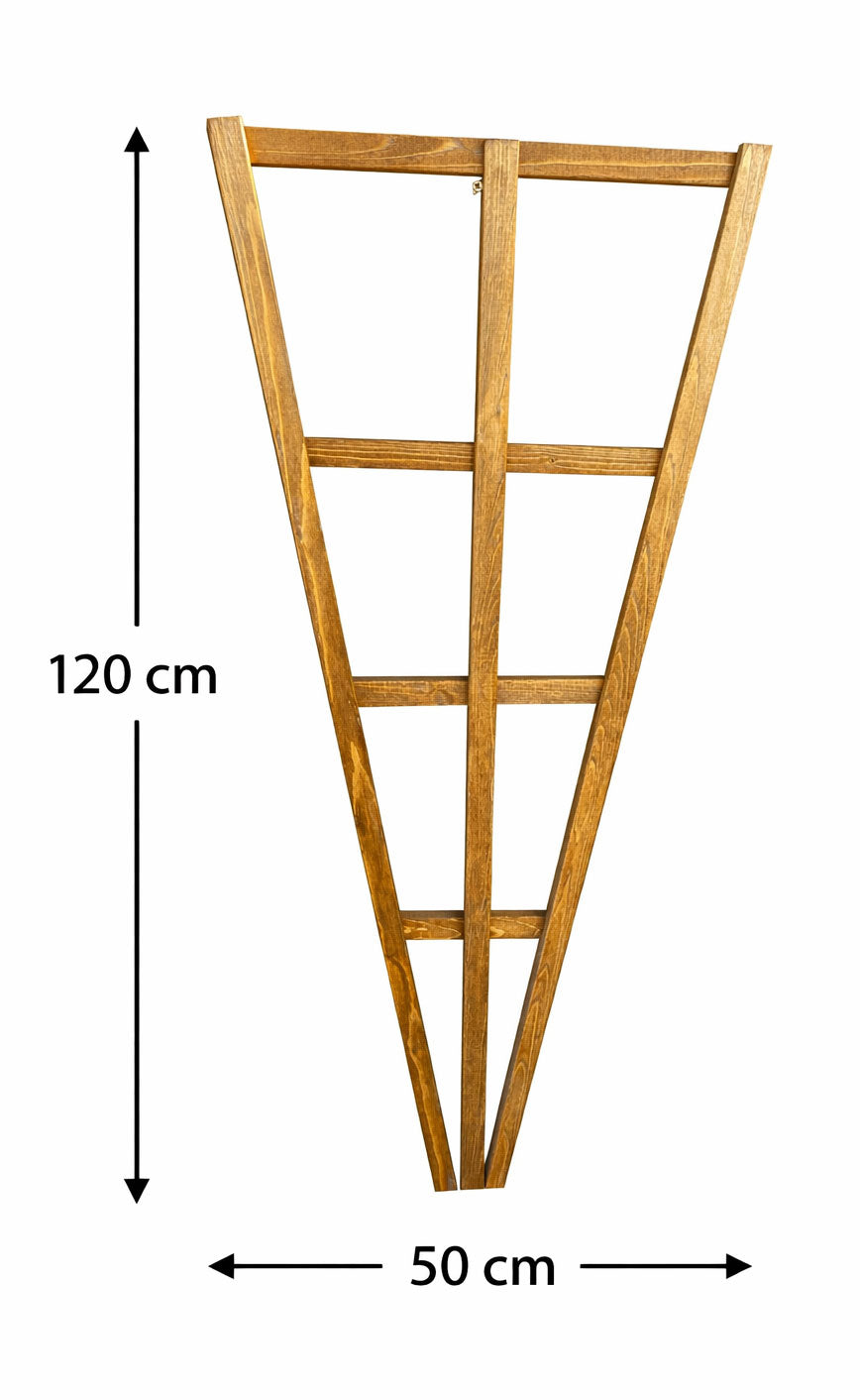 Outdoor Wooden Fan Trellis Garden Climbing Plants Frame Brown 2 Sizes