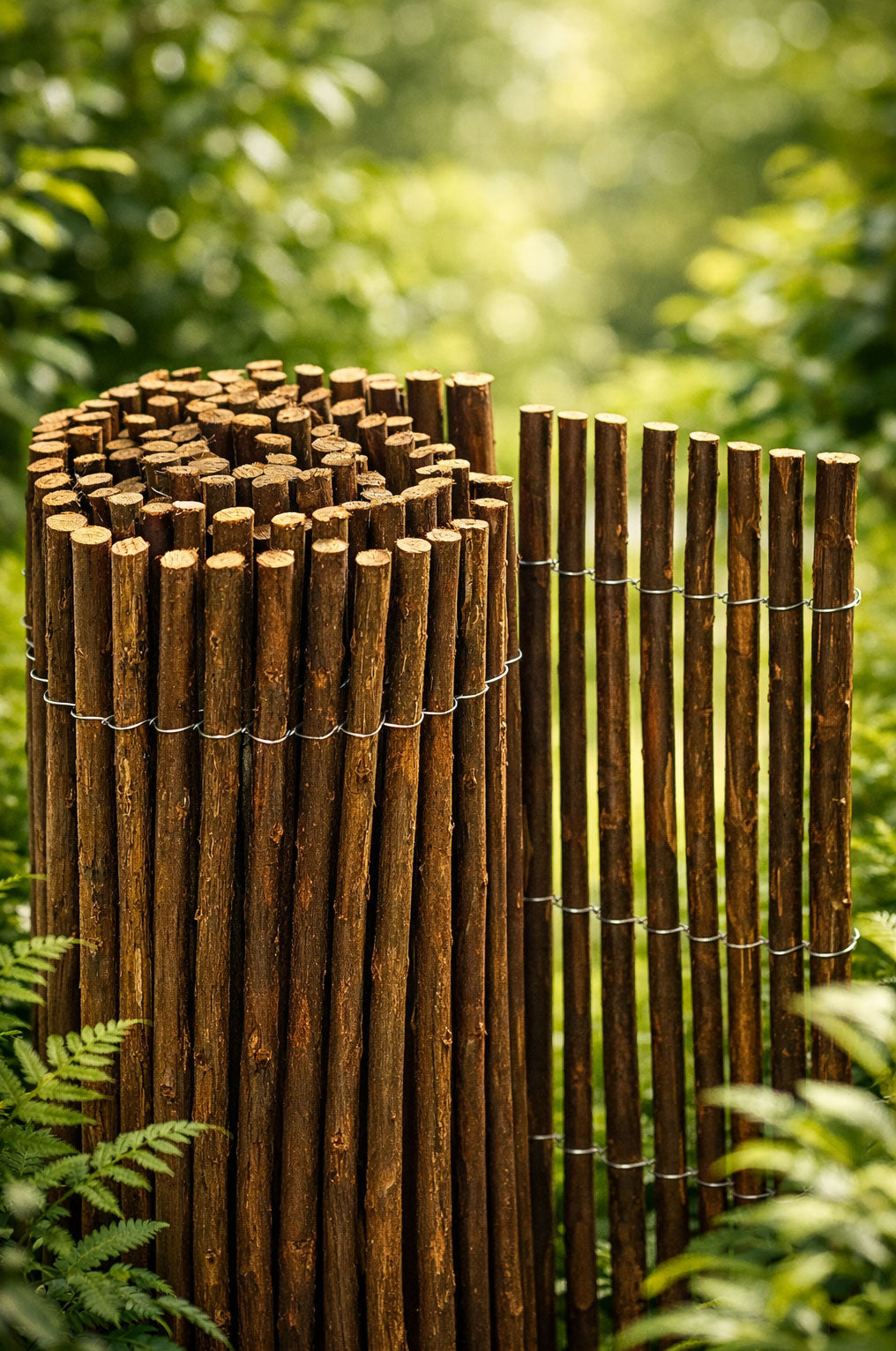 Flexible Willow Garden Edging 100cm x 30cm - Rustic Natural Garden Border for Flower Beds and Lawn Edges