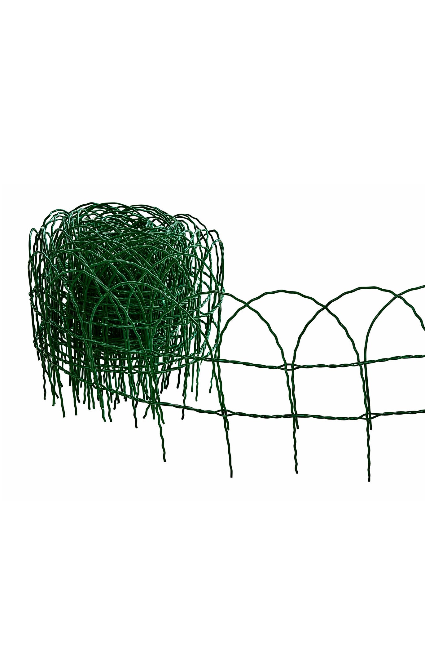 Classic Hoop Metal Garden Fence Green Decorative Wire Edging for Lawns and Flower Beds