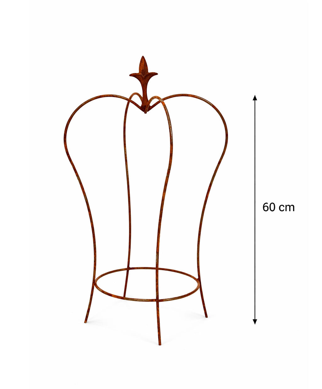 Heavy Duty Metal Plant Support 60cm – Rustic Garden Plant Support for Climbing Plants and Pots