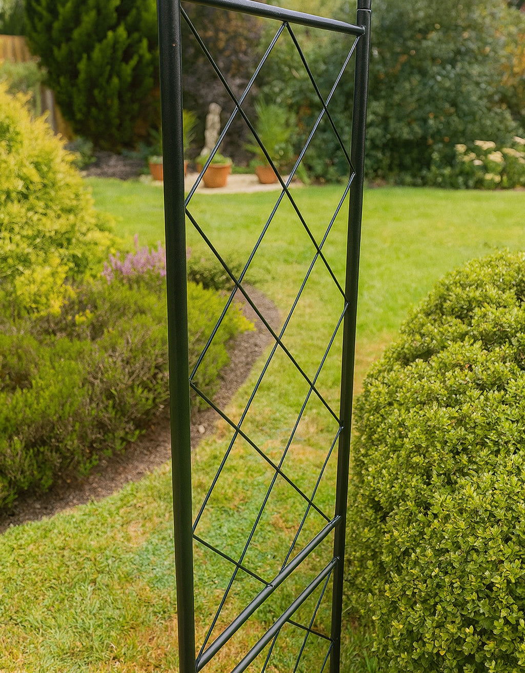 Sturdy Outdoor Garden Arch - Lattice Steel Trellis for Vertical Growing