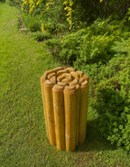 Heavy-Duty 70mm Half-Round Timber Log Roll – Flexible Garden Border & Lawn Edging