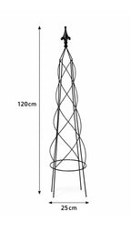 Garden Obelisk Trellis Plant Support - Metal Climbing Frame for Roses & Climbing Plants 200cm, 160cm & 120cm Sizes