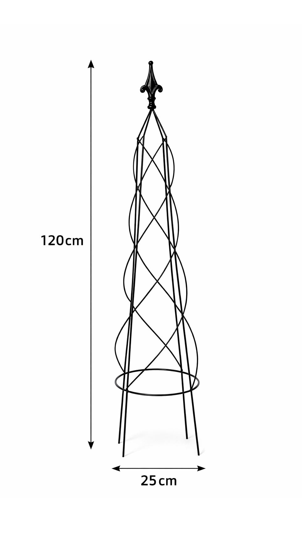Garden Obelisk Trellis Plant Support - Metal Climbing Frame for Roses & Climbing Plants 200cm, 160cm & 120cm Sizes