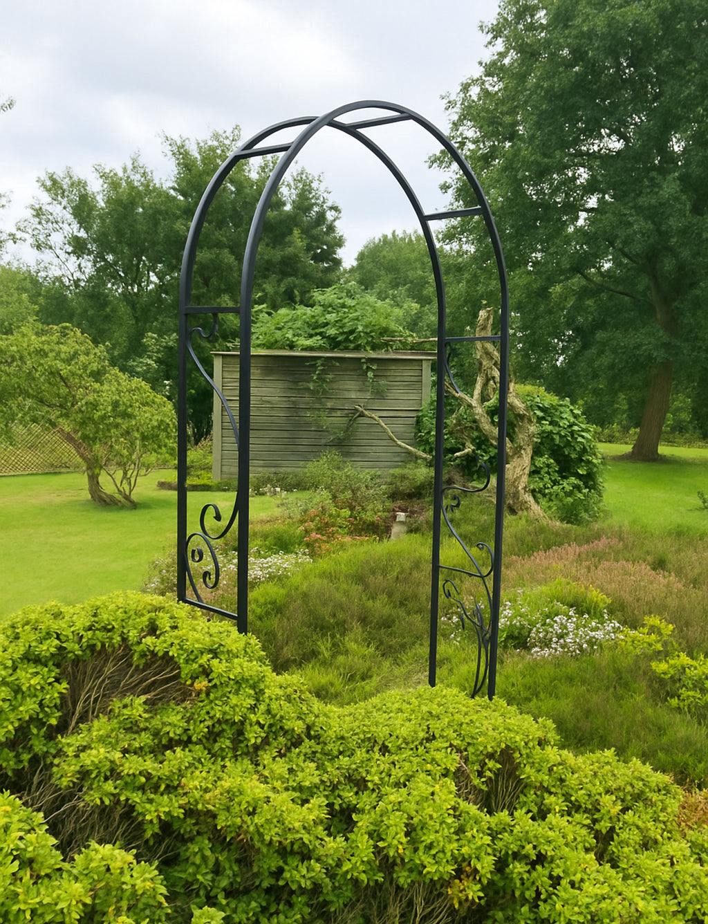 Heavy-Duty Square-Section Steel Archway for Climbing Plants (240cm High)