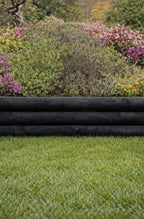 Wooden Black Log Garden Border Horizontal Lawn Edging Fence Border Panels