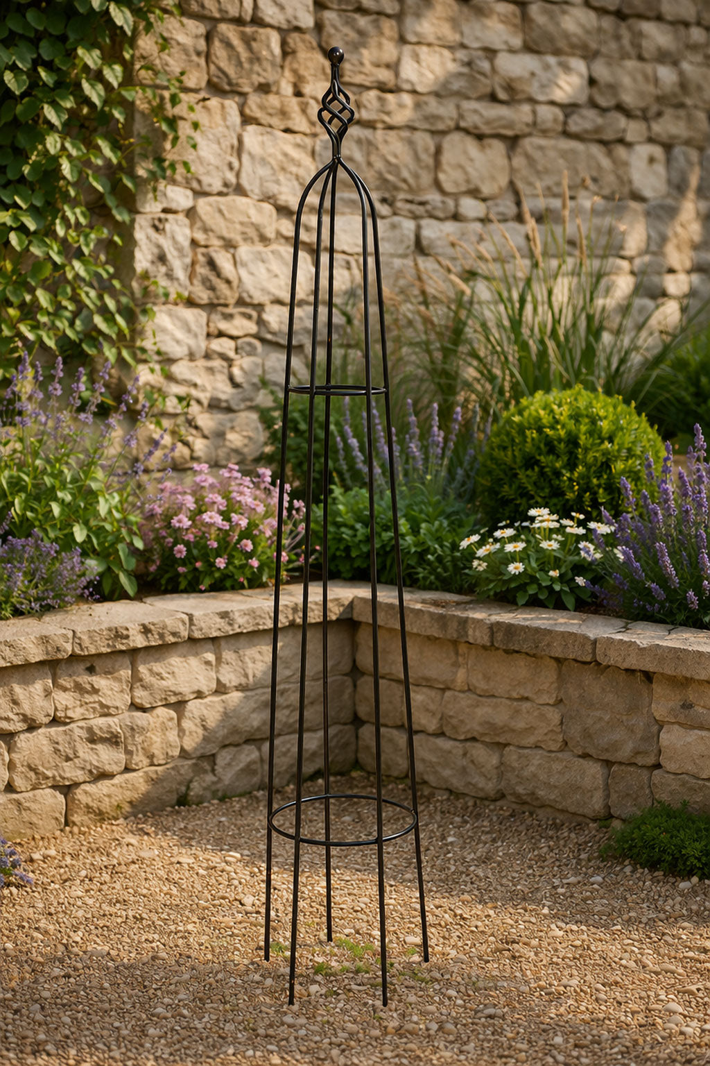 Premium Metal Garden Obelisk 140cm Plant Support Frame for Garden Beds and Borders